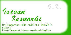 istvan kesmarki business card